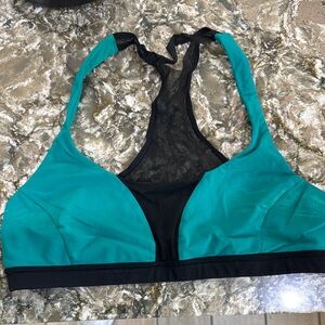 Lululemon Athletica Blue and Black Racerback Sports Bra / E38